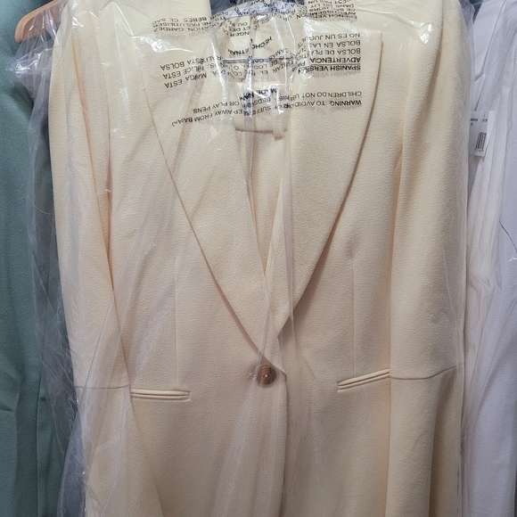 New Butter yellow Tahari ASL pant suit size 2 - Picture 4 of 4